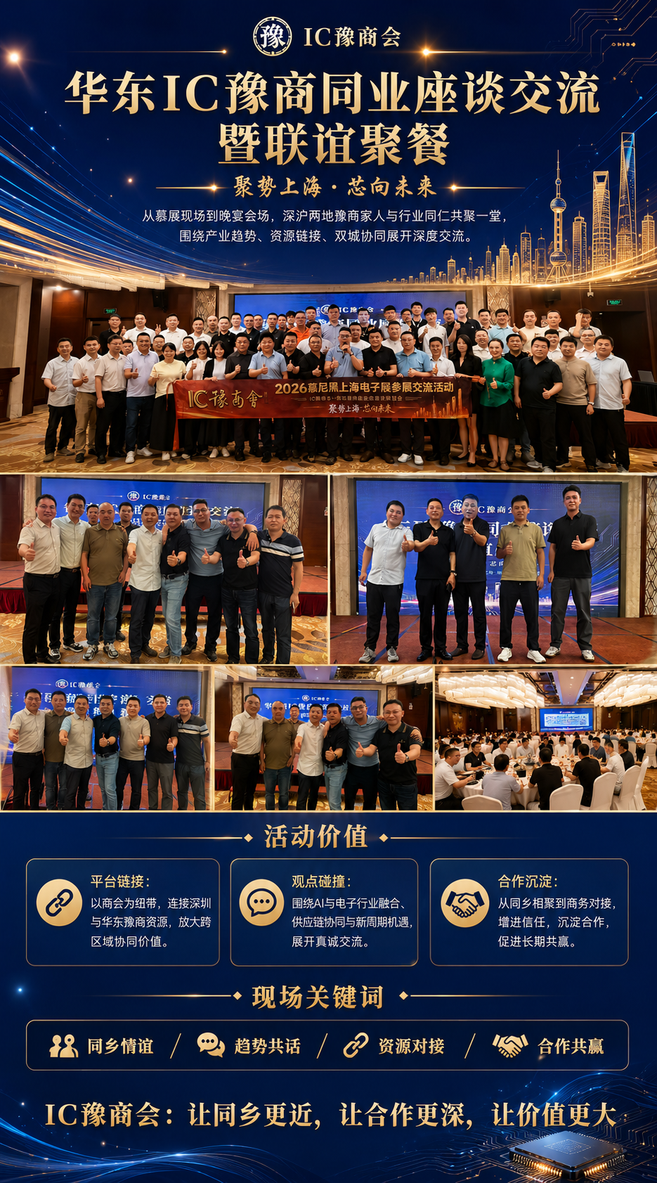 华东IC豫商同业座谈交流暨联谊聚餐圆满举行